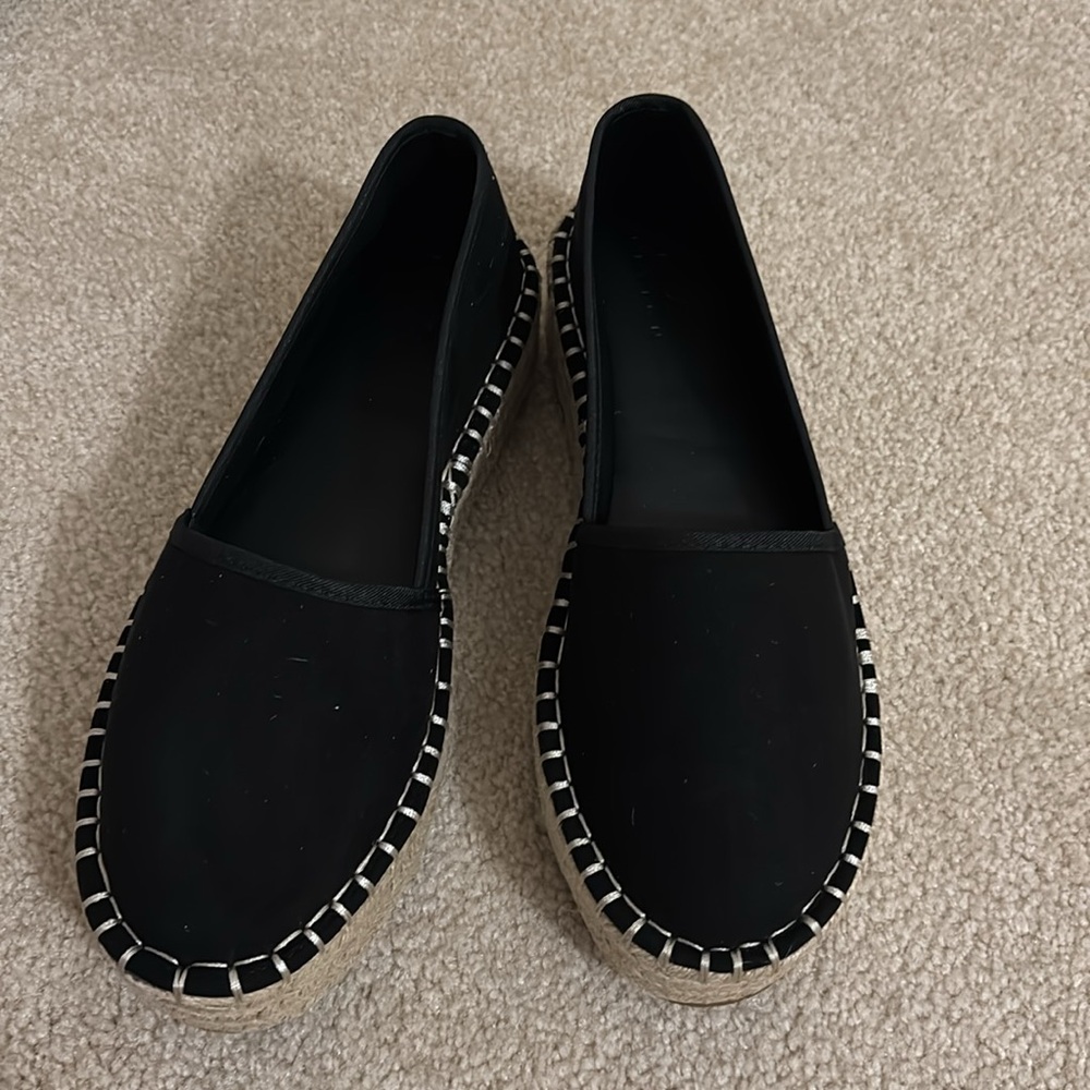 ASOS Design Journal Flatform Espadrilles in Black